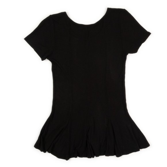 PHILOSOPHY black short sleeve ribbed stretch minidress size M - Picture 3 of 5